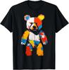 Искусство с медведем - Животное Красочное Животное Мотив Искусство Медведь Футболка
