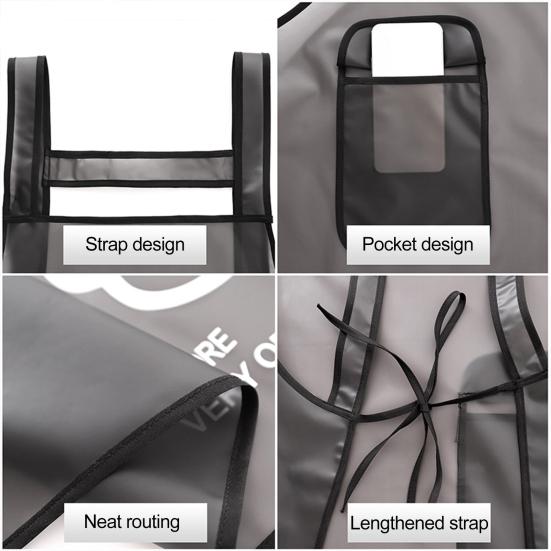 Useful Pocket Design Anti Stain Comfortable Back Lace-up Cooking Apron for Home Kitchen