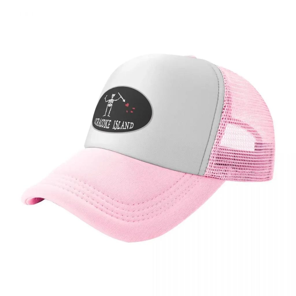 Blackbeards Flag Ocracoke Island Baseball Cap Trucker Hat Snapback Cap Uv Protection Solar Hat Men Caps Womens