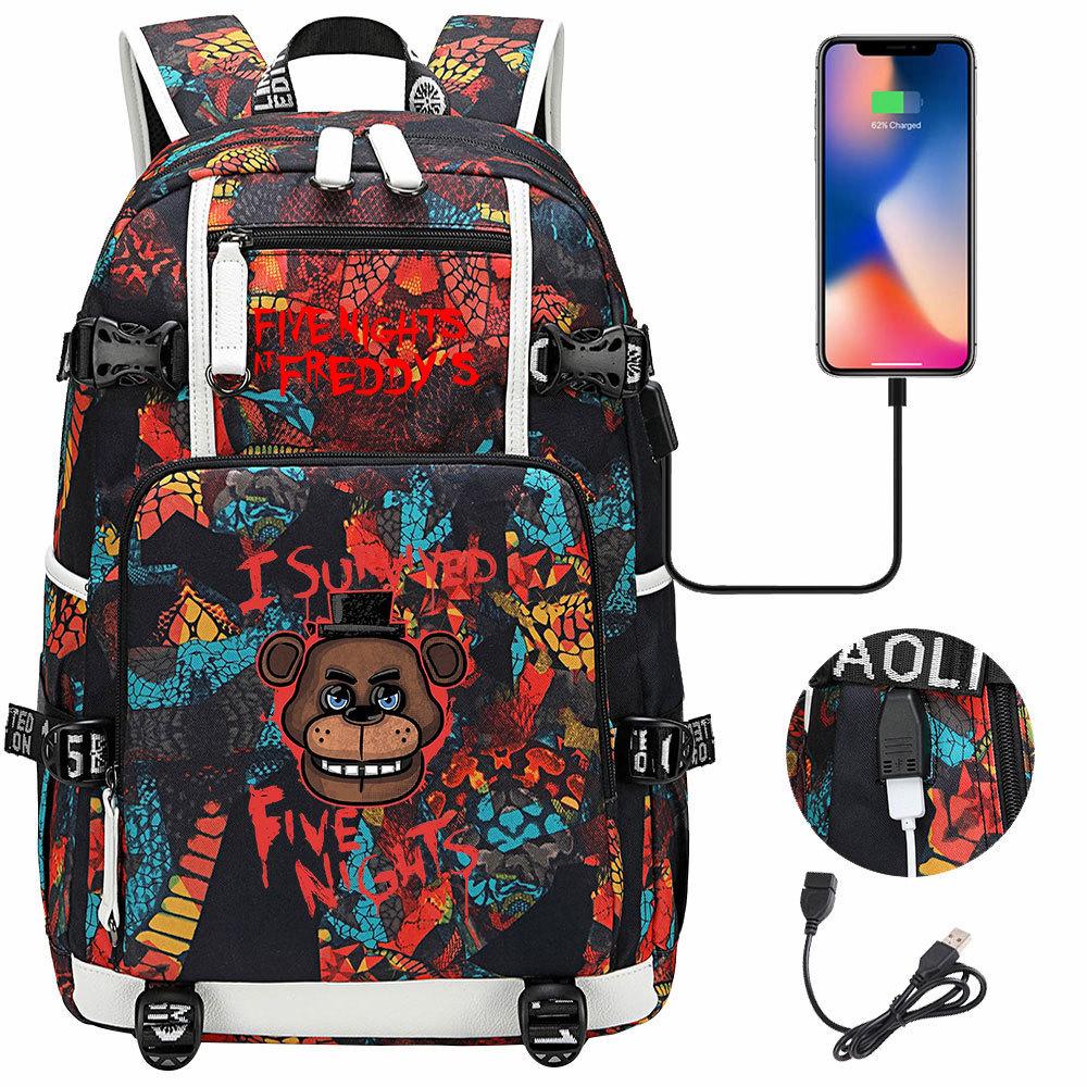 Teddy Bear Game Merchandise USB Teen Student Schoolbag Men and Women Leisure Large Capacity Travel Backpack