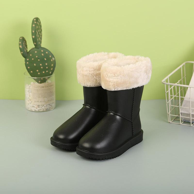 Корейская мода новые водонепроницаемые детские зимние ботинки зимние теплые ботинки из овечьей шерсти для мальчиков и девочек