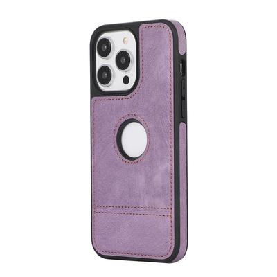 Тонкий чехол из искусственной кожи с прострочкой для iPhone 16 15 14 13 12 11 Pro Max X XS XR 7 8 Plus SE с отверстием для логотипа, мягкая задняя крышка