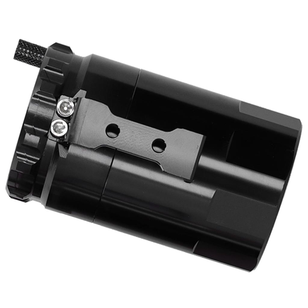 Универсальный автомобильный маслоуловитель с сапуном, резервуар с монтажными деталями, алюминиевый сплав, черный