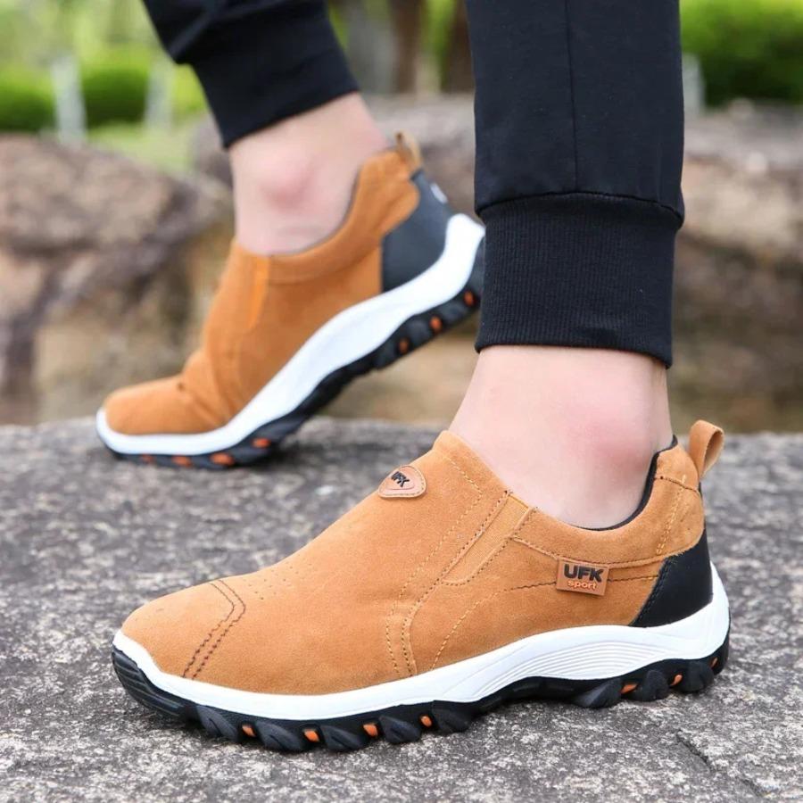 Men's Casual Sports Shoes Light Anti-slip Wear Outdoor Hiking Hiking Shoes Large Size 2025 New Flat Shoes Zapatos Altos Hombre