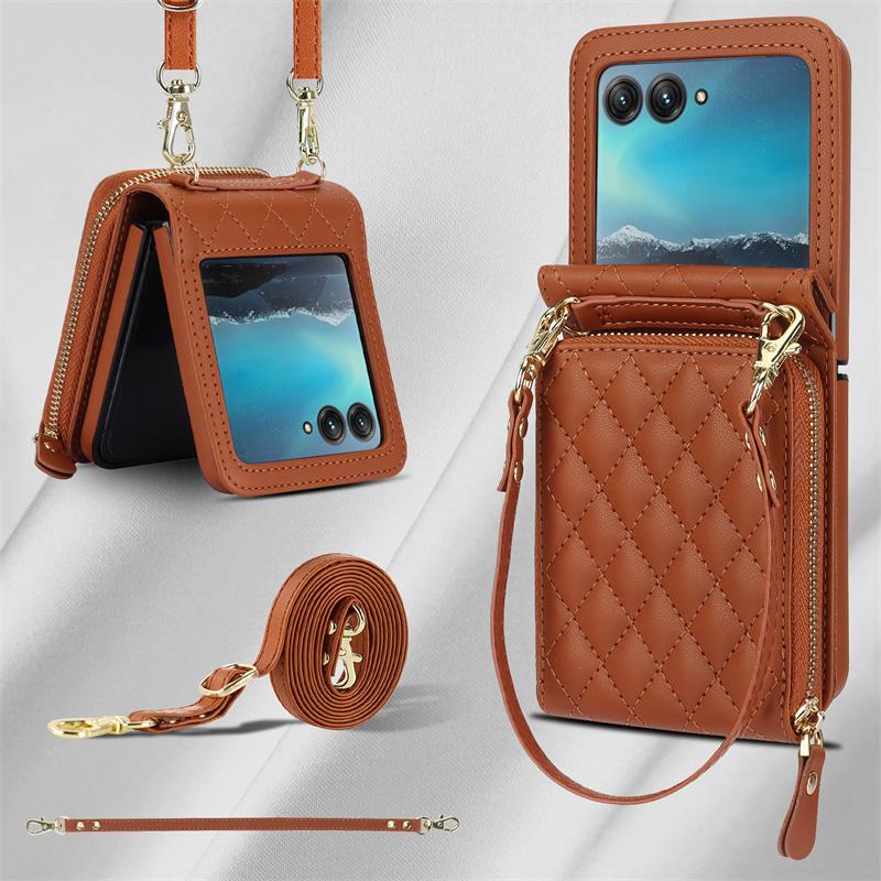 For Motorola Razr 50 Ultra Case Small Fragrance Crossbody Lanyard Skin Friendly Soft Leather Phone Bag Razr Plus 2026 Accessory