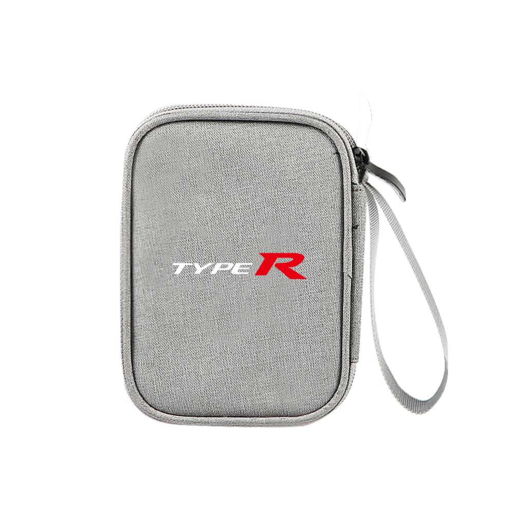 AQW1 Car Digital Supplies Storage Bag Key USB Cable Earphone Organizer Box For Honda Civic Accord Hrv Jazz CR-Z Element Insight MDX