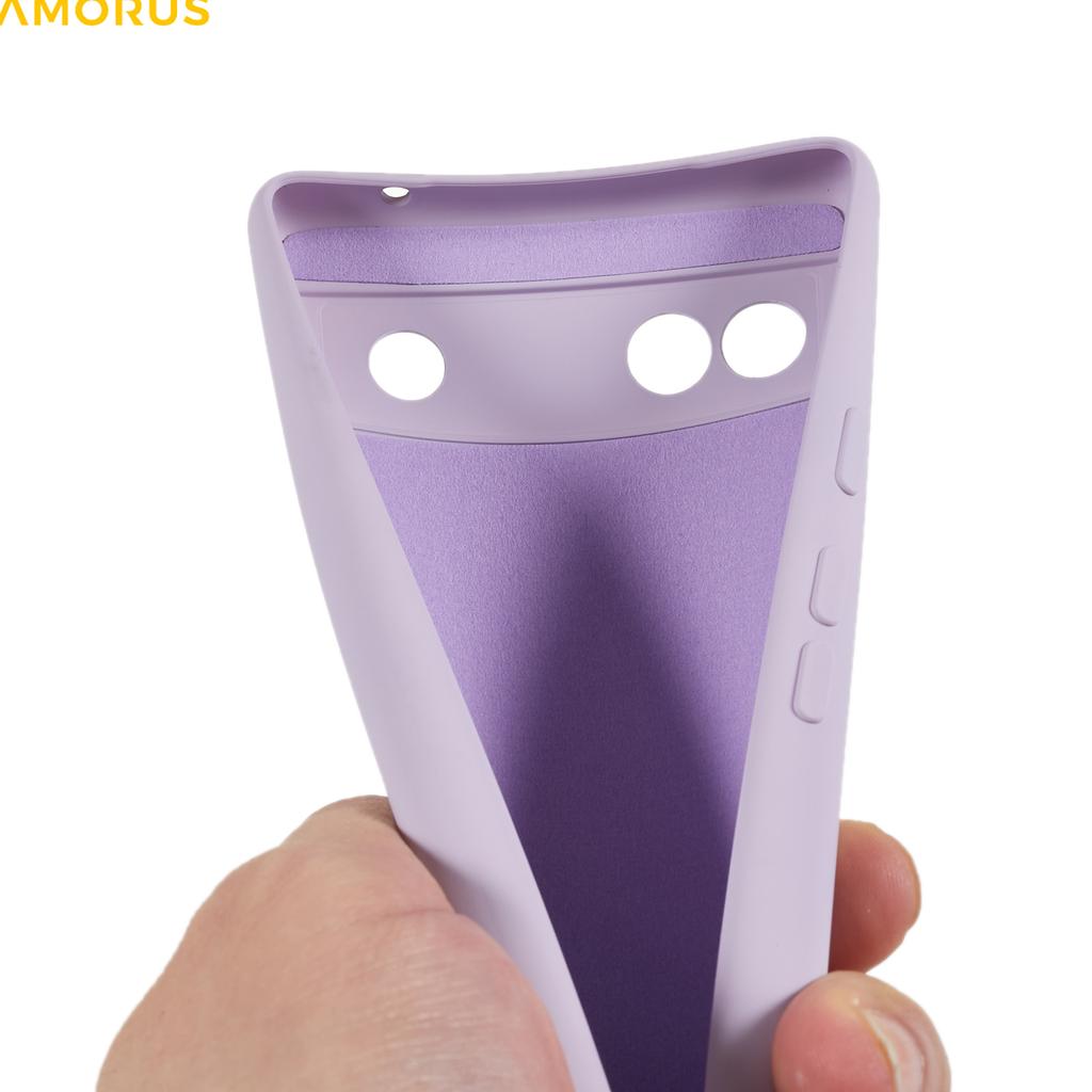 For Google Pixel 6a Case Precise Cutouts TPU Fiber Lining Shockproof Phone Cover