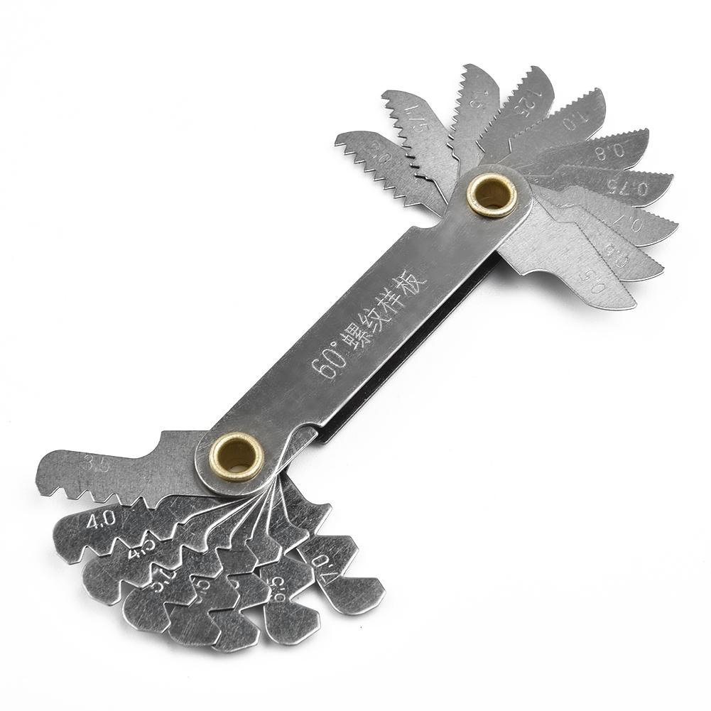 Измерительный прибор для измерения шага резьбы Набор стальных резьбовых инструментов