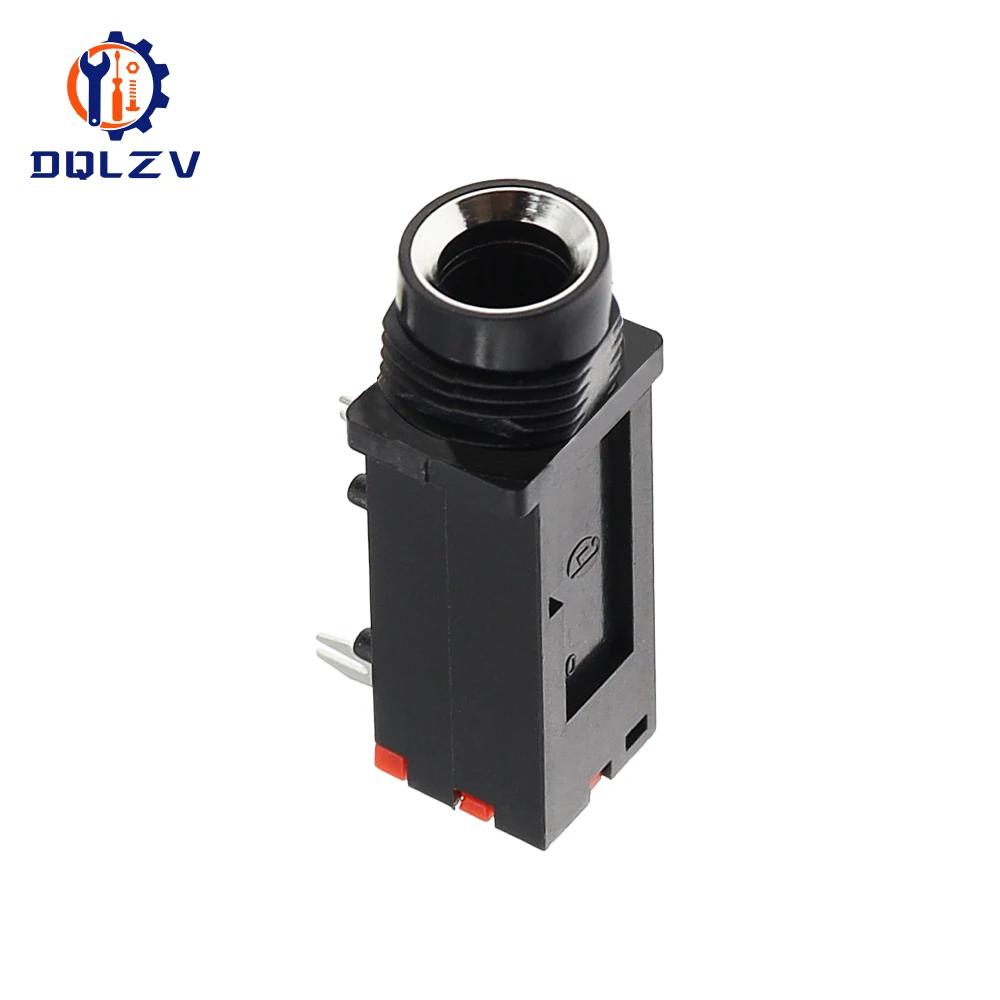 Audio Jack 6.35mm 3Pin Mono Audio Stereo Audio Socket Microphone Welding Line For Microphone Socket