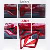 1 Pair Red ABS Rear Fog Light Cover Frame Sticker