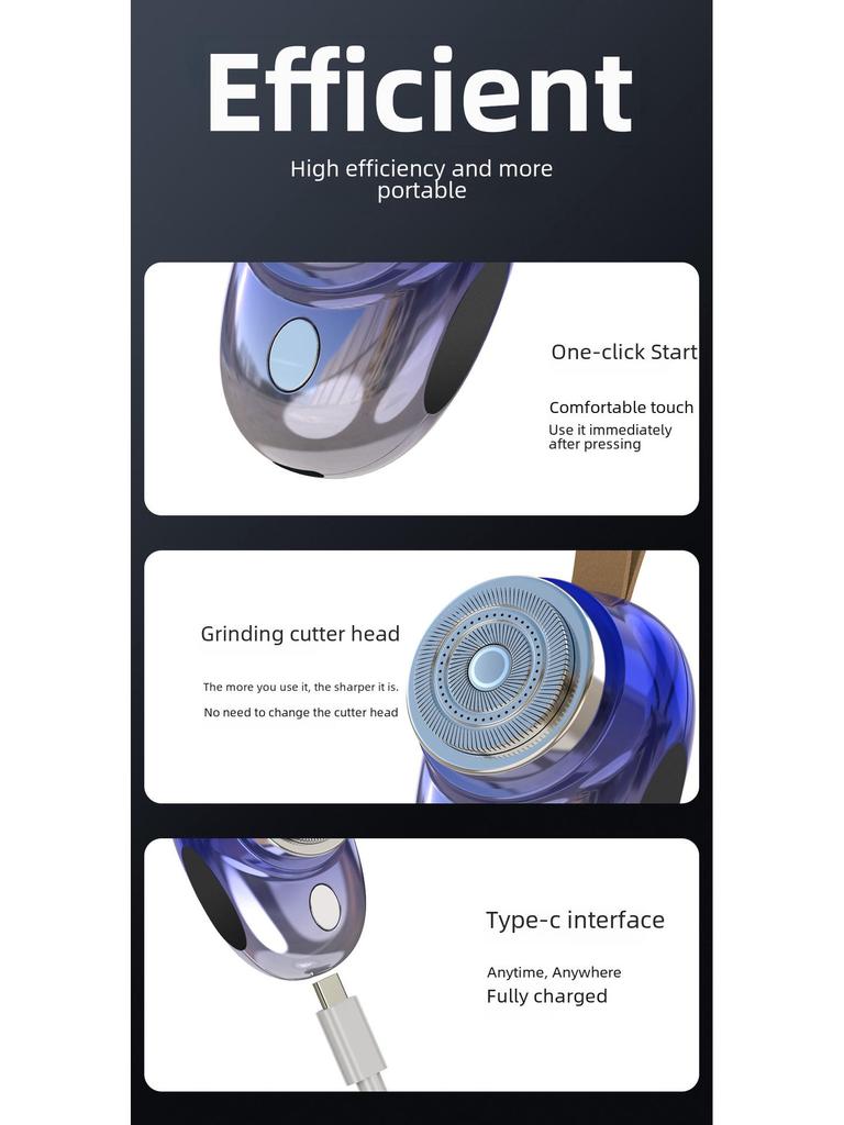 Портативная электробритва USB 2025 с цифровым дисплеем — компактная, моющаяся и идеальная для путешествий