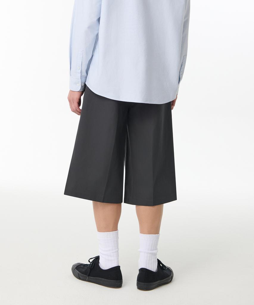 MUSINSA STANDARD Heavyweight Cp One-Pleat Long Bermuda Pants [Grey]