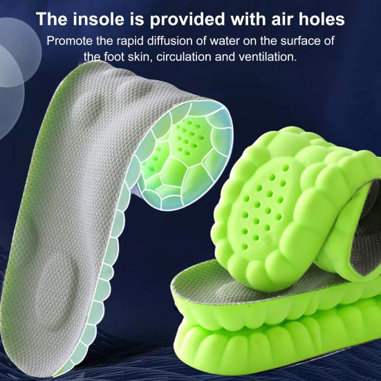 Yousheng 1 Pair Memory Foam Arch Support Insoles 4D Cloud-Soft Comfort Soles Breathable Odor-Resistant Cushioning And Pain Relief Insoles for Foot