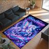 Unicorn Theme Crystal Velvet Floor Rug Personalized Custom Name Text Warm Carpet Home Decoration