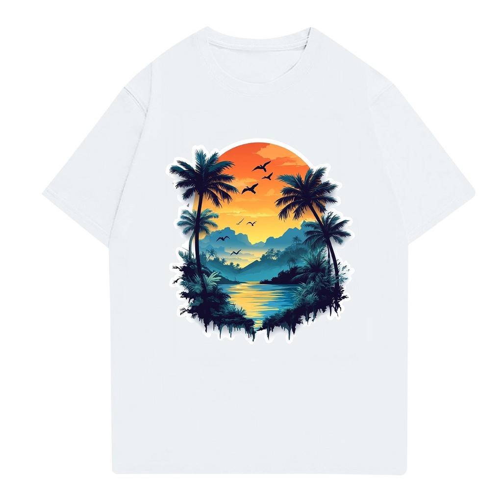 Men's Stand Collar Short Sleeve Shirt Loose Leisure Holiday Shirt Man