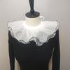 Double Layered Shawl Fake Collar Clown Performance Detachable Ruffle Neckwear Sweater Dress Faux Collar Accessories