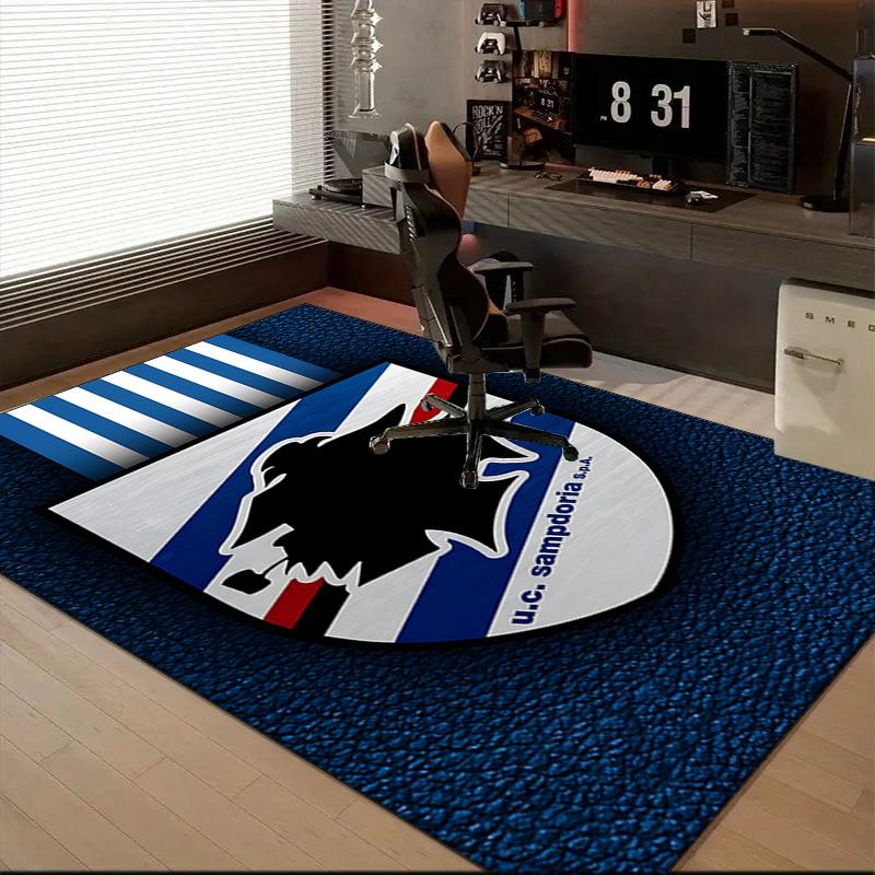Sam-pdoria Team Emblem Rug for Living Room, Game Rooms, Office, Bedroom, Office Floor Mat Playful Design, fan gifts Christmas decor