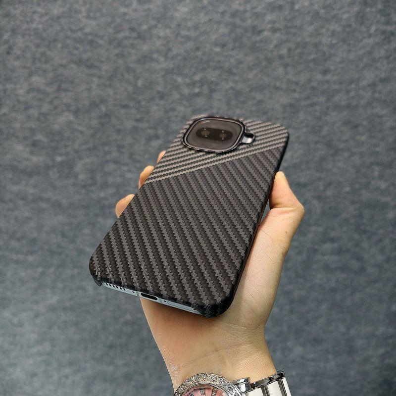 Чехол для Vivo iQOO Z11 Turbo Матовый Жесткий Узор из Углеродного Волокна и Поликарбоната Чехол-крышка Для iQOO 15R Легкий Модный Корпус Телефона