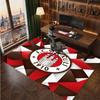 FC St. Pauli Football Print Crystal Velvet Rug, Comfortable Water Absorbent Non Slip Indoor Floor Carpet