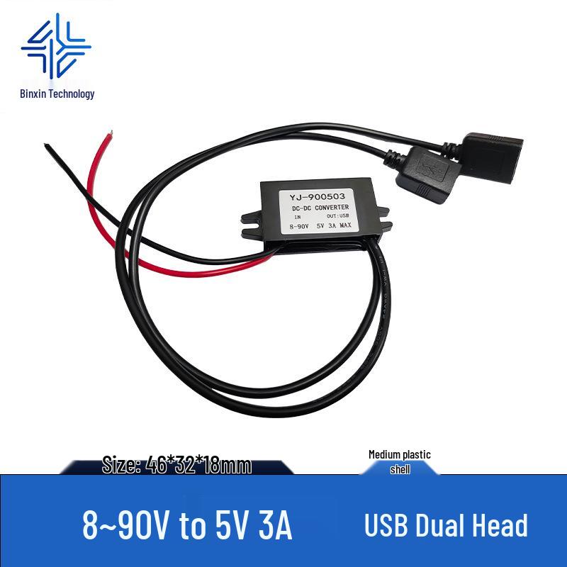 DC Понижающий модуль 8-90В на 5В 3А/5А - Автомобильный USB Понижающий Преобразователь Питания