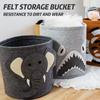 Ведро для хранения игрушек, декор для животных, мультяшное детское войлочное ведро для хранения игрушек в игровой комнате, моющееся ведро для грязной одежды