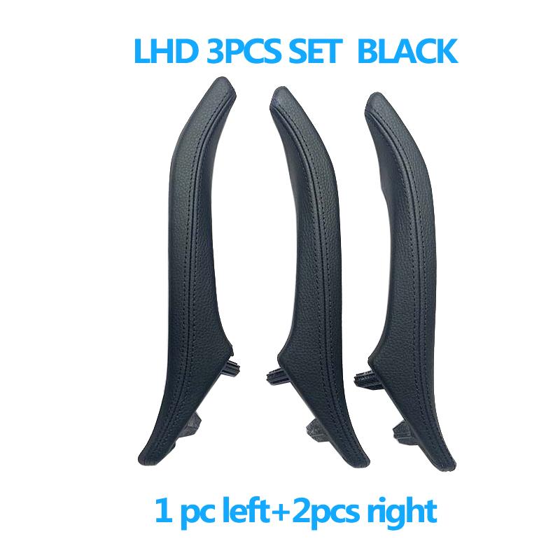 3 шт. внутренние ручки для 3 пассажирских дверей с кожаной ручкой в ​​сборе для BMW 5 серии F10 F11 520i 523i 525i 528i
