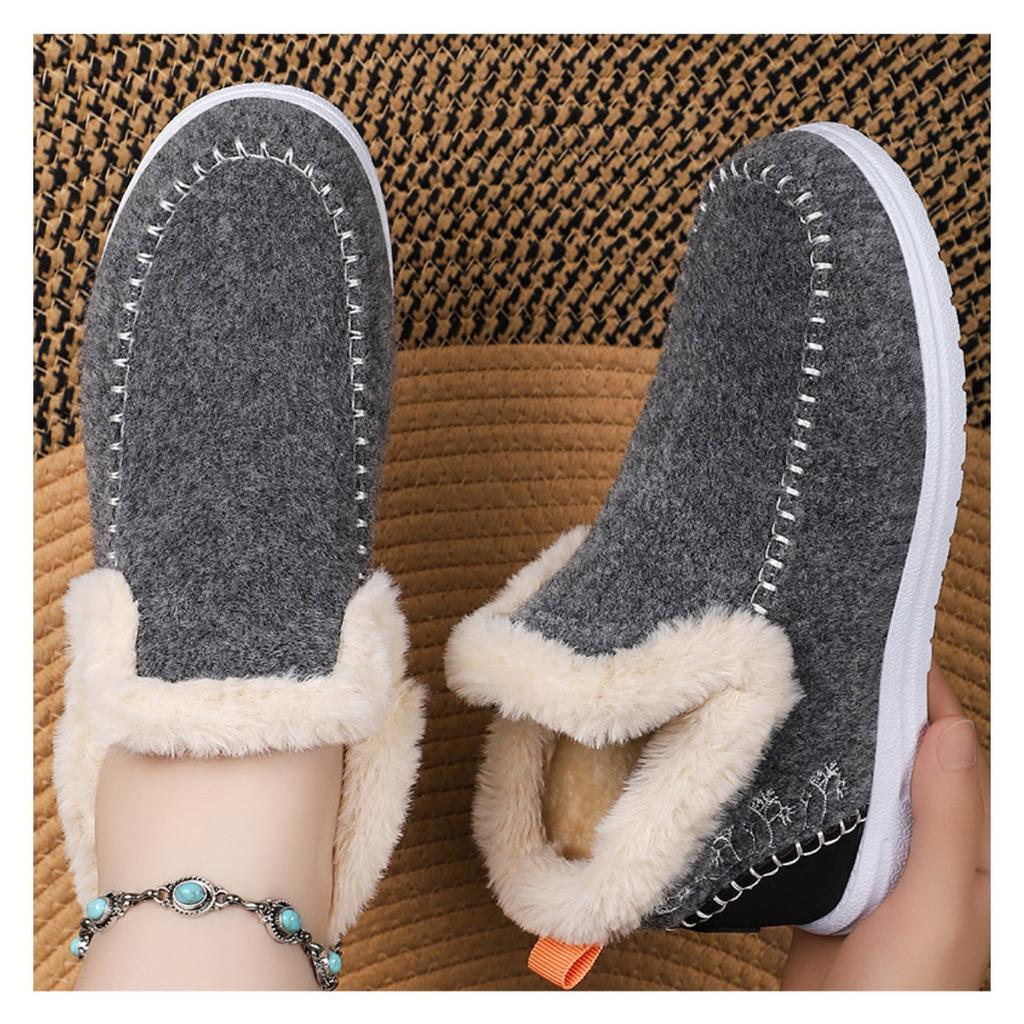 Winter Cotton Boots with Plush and Thick Cotton Shoes, Women's Boots for Cold and Warm Snow Boots, Fashionable Short Boots for One Foot
