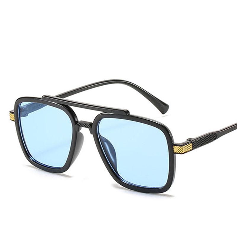 Новые высококачественные популярные солнцезащитные очки с двойным лучом для мужчин, унисекс, квадратный фирменный дизайн, Iron Man, женские, горячая распродажа, солнцезащитные очки
