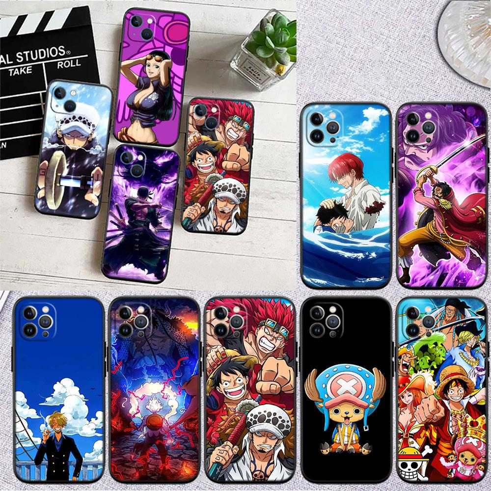 One Piece Cool Soft Shell Phone Case for iPhone 16 15 14 13 12 Pro Max Plus Mini