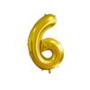 32-Inch Body Shaping Numeric Balloons - Gold & Silver, Floating Birthday & Celebration Decor