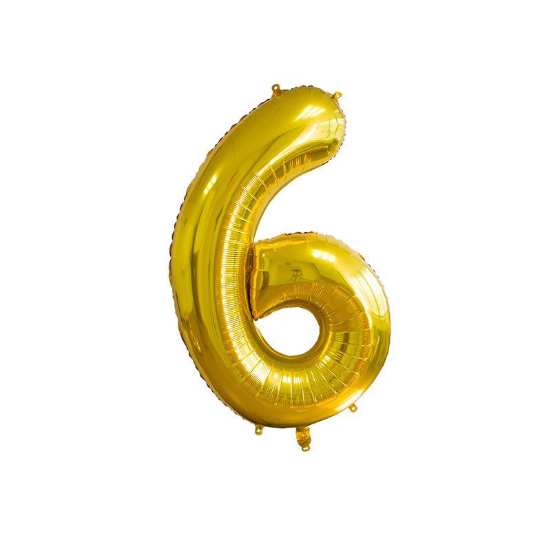 32-Inch Body Shaping Numeric Balloons - Gold & Silver, Floating Birthday & Celebration Decor