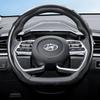 Подходит для Hyundai Чехол на руль с текстурой под карбон Защелкивающийся Волнообразный Спортивный дизайн Elantra N Sonata Ioniq 5 5N 6 9 Venue Kona Santa