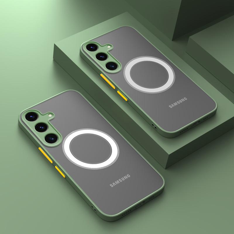 Подходит для чехла для мобильного телефона Samsung S25 Новый матовый S25ultra Полная защита объектива Защитный чехол S24 Контрастный силиконовый чехол
