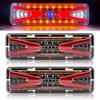 LED Truck Tail Light 12V Universal Trailer Tail Lights for Utility and RVs Bar, 37-LED Boats, Snowmobiles, Vehicles, Pickups,
