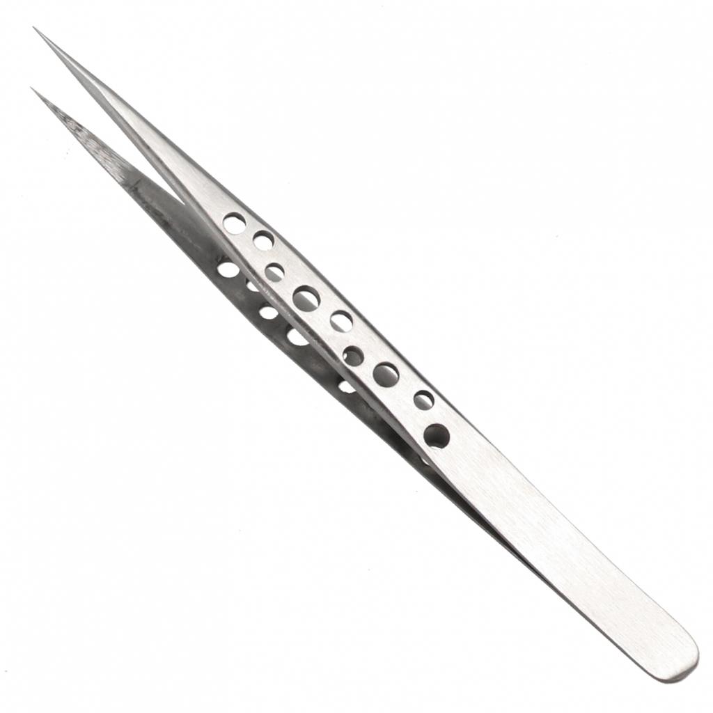 Small Tweezers Stainless Forceps Straight Tip 124-140mm 1pcs