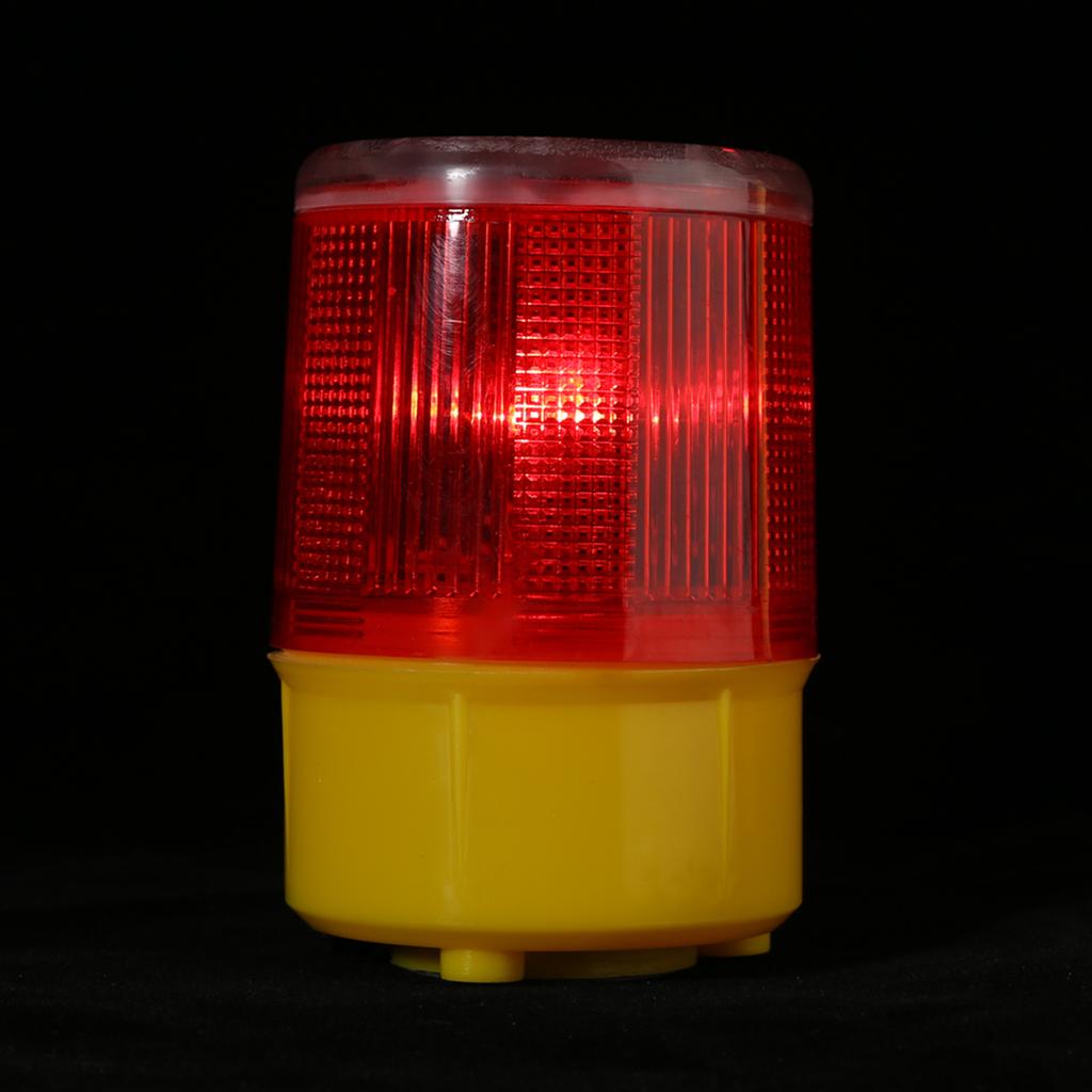1pc Solar LED Emergency Warning Flash Light Alarm Lamp Traffic Road Boat Red Light