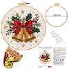 Santa Claus Christmas Embroidery Kit Handmade DIY Embroidery Kit Cross Stitch Set  Indoor