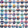 50pcs Cartoon Colorful Snow Mountain Graffiti Stickers for Decorative Scrapbooking Stationery Water Cup Suitcase Sticker