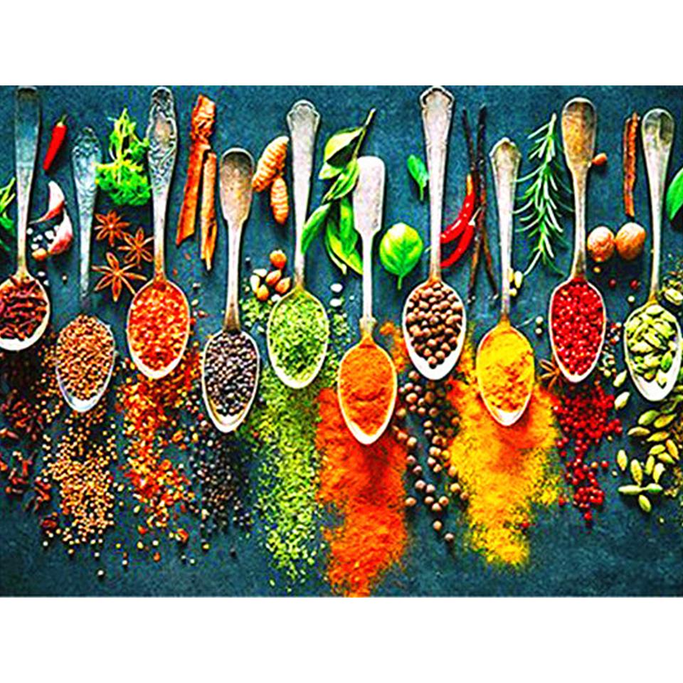 5d Kitchen Diamond Painting Diy Seasoning Home Decoration Rhinestone Art Picture Full Diamond Embroidery Gift Cross Stitch Kit