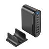 Быстрое зарядное устройство 8 портов 600 Вт USB C с 4 портами USB C 100 Вт и 4 портами USB A QC30 Вт для зарядки нескольких электронных устройств