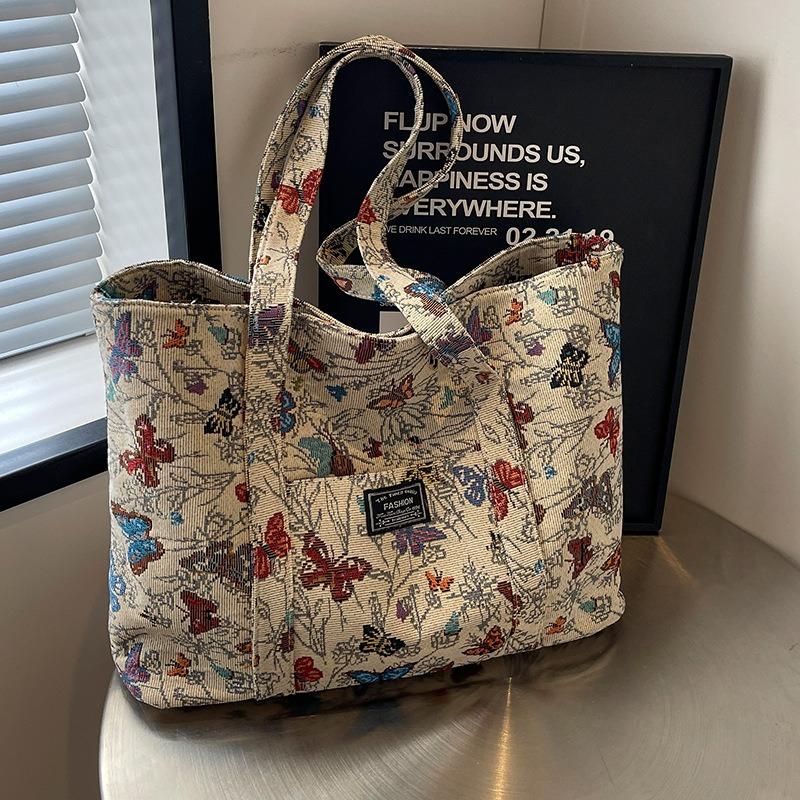 Стильная холщовая сумка-тоут большой вместимости для женщин