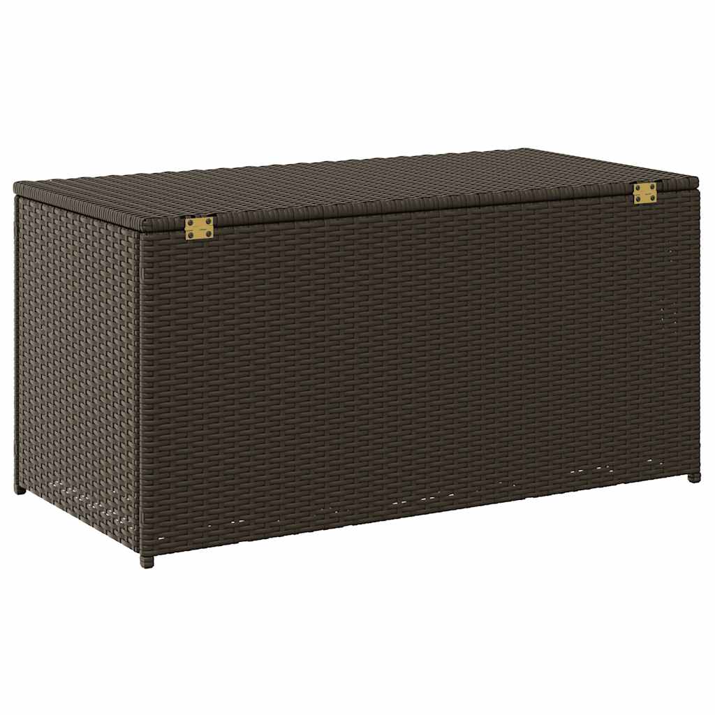 Garden Storage Box Wicker Style Poly Rattan 100 x 50 x 50 cm Brown