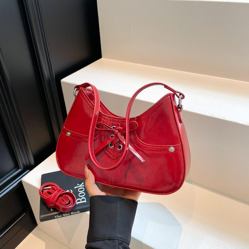 Личность трендовая мода бант сумка подмышку женская новая текстура плечо сумка багет для поездок