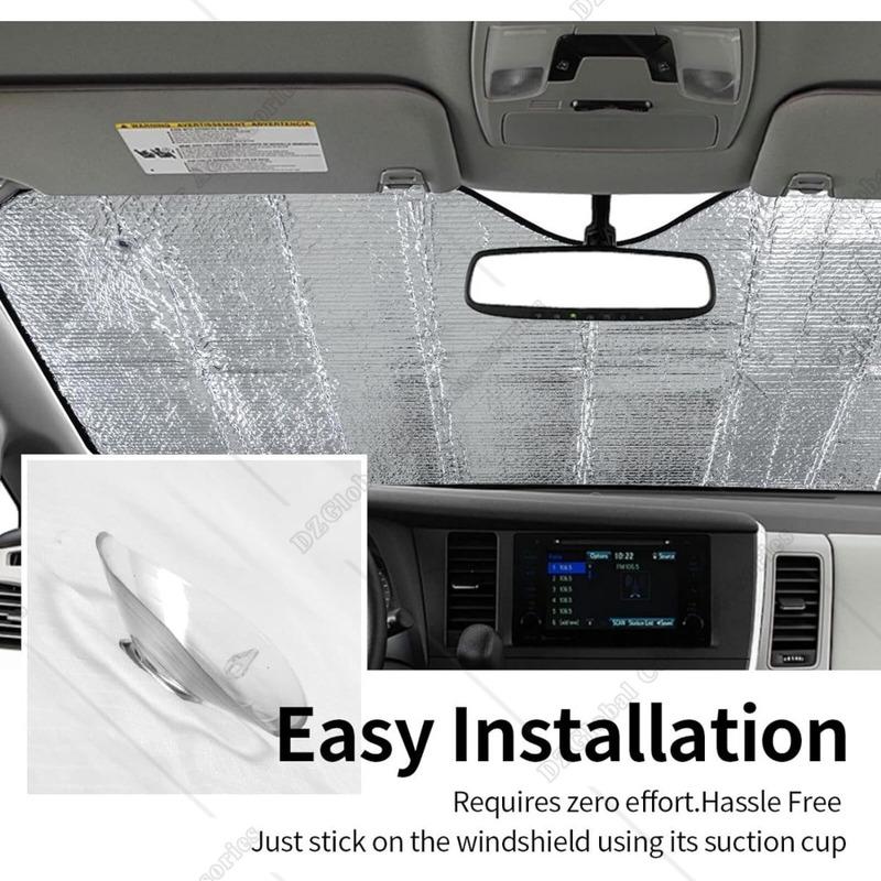 Skull Car Sunshade for Front Windshield Sunshades Sun Visor Protector Blocks Uv Rays Foldable Keep Your Vehicle Cool