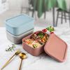 Microwave-Safe Silicone Bento Lunch Box with Compartments for Fresh-Keeping