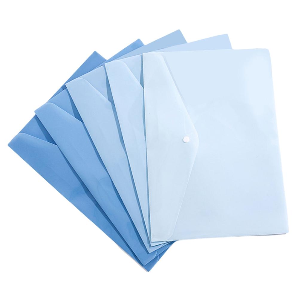 Snap Button Closure File Bag File Envelope Water Resistant Document Pouches Letter Size File Folder Hold 50 Sheets