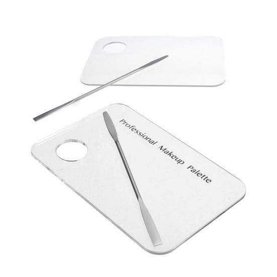 Акриловая палитра Профессиональное смешивание цветов Прозрачный макияж Смешивание акриловых шпателей Палитра тональных основ для красоты