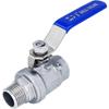 Шаровой кран из нержавеющей стали 304 с резьбой NPT 1/2" Серебристый Водяной кран 1000 WOG Внутренняя x Наружная Газовый кран Вода