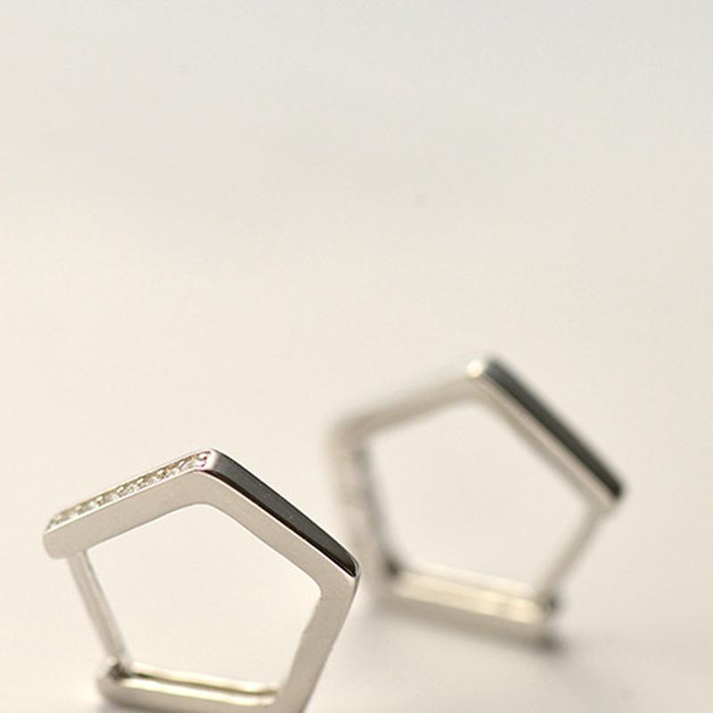 Korean Version of Fashion Temperament Ear Buckles Earrings Inlaid with Zircon Love Accessories Women's Trendy Jewelry