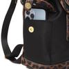 Women's Leopard Print Backpack Oxford Color Contrast Large Capacity Schoolbag Lightweight Shoulder Bag Travel Backpack